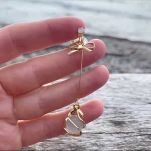 Elegant bows drop earrings